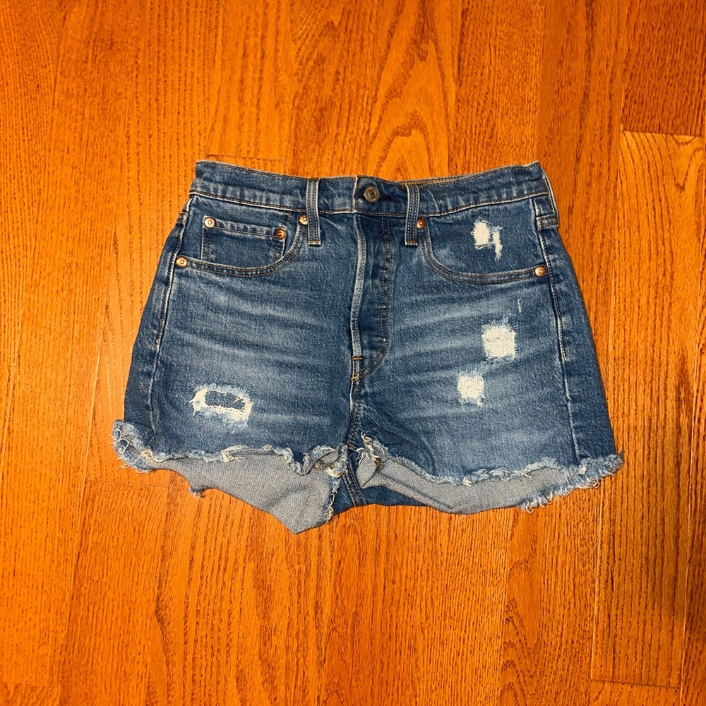 Denim Distressed Women Shorts